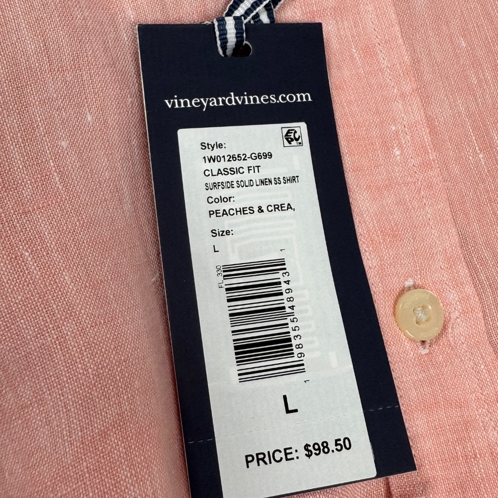 Vineyard Vines Surfside Solid Linen Button Down S… - image 5